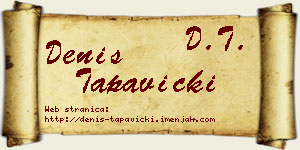 Denis Tapavički vizit kartica